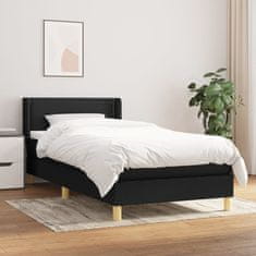 shumee Box spring postel s matrací černá 90x190 cm textil
