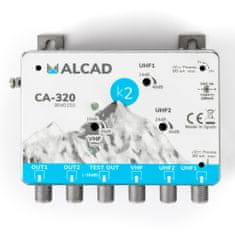 Vícepásmový zesilovač ALCAD CA-320 24-230V 3/1 40dB
