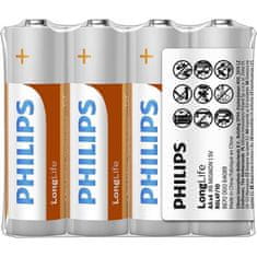 Philips Long Life baterie Philips AAA micro 4ks