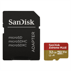 SanDisk Extreme Plus micro SDHC 32 GB 95 MB/s A1 Class 10 UHS-I V30, adapter
